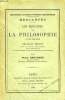 LES PRINCIPES DE LA PHILOSOPHIE (LIVRE I). DESCARTES, Par V. BROCHARD