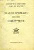 DE ANNO ACADEMICO 1932-1933, COMMENTARIUM. COLLECTIF