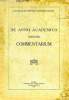 DE ANNO ACADEMICO 1929-1930, COMMENTARIUM. COLLECTIF