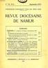 REVUE DIOCESAINE DE NAMUR, T. VI, N° 5, SEPT. 1951. COLLECTIF