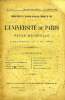 L'UNIVERSITE DE PARIS, 19e ANNEE, N° 121, JAN 1904. COLLECTIF