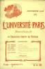 L'UNIVERSITE DE PARIS, 21e ANNEE, N° 18 (NOUVELLE SERIE), OCT. 1906. COLLECTIF