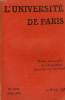 L'UNIVERSITE DE PARIS, 25e ANNEE, MARS 1909. COLLECTIF