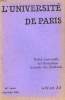 L'UNIVERSITE DE PARIS, 26e ANNEE, MAI-JUIN 1910. COLLECTIF