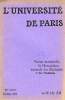 L'UNIVERSITE DE PARIS, 26e ANNEE, JUILLET 1910. COLLECTIF