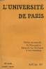 L'UNIVERSITE DE PARIS, 26e ANNEE, NUMERO SPECIAL 1910. COLLECTIF