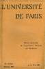 L'UNIVERSITE DE PARIS, 27e ANNEE, FEV. 1911. COLLECTIF