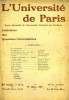 L'UNIVERSITE DE PARIS, 29e ANNEE, N&deg; 3, MARS 1913. COLLECTIF