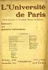 L'UNIVERSITE DE PARIS, 30e ANNEE, N&deg; 214, NOV. 1913. COLLECTIF