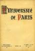 L'UNIVERSITE DE PARIS, 32e ANNEE, N&deg; 226, JAN. 1921. COLLECTIF