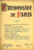 L'UNIVERSITE DE PARIS, 34e ANNEE, N&deg; 250, MARS 1923. COLLECTIF