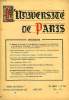 L'UNIVERSITE DE PARIS, 34e ANNEE, N&deg; 255, AOUT 1923. COLLECTIF