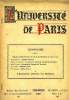 L'UNIVERSITE DE PARIS, 36e ANNEE, N° 267, OCT.-NOV. 1924. COLLECTIF
