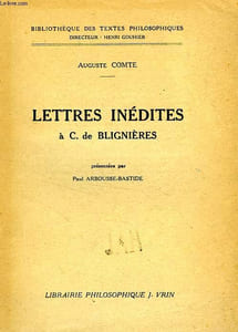 LETTRES INEDITES A C. DE BLIGNIERES
