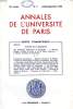 ANNALES DE L'UNIVERSITE DE PARIS, 38e ANNEE, N° 3, JUILLET-SEPT. 1968. COLLECTIF