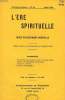 L'ERE SPIRITUELLE, 4e ANNEE, N° 45, MARS 1931, REVUE PHILOSOPHIQUE MENSUELLE. COLLECTIF