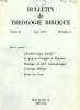 BULLETIN DE THEOLOGIE BIBLIQUE, TOME II, N° 2, JUIN 1972. COLLECTIF