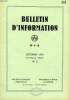 BULLETIN D'INFORMATION, N° 2, NOUVELLE SERIE, SEPT. 1946. COLLECTIF