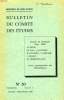 BULLETIN DU COMITE DES ETUDES, N° 30, JUILLET-SEPT. 1961. COLLECTIF