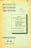BULLETIN DU COMITE DES ETUDES, N° 36, JAN.-MARS 1962. COLLECTIF