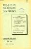 BULLETIN DU COMITE DES ETUDES, N° 37, AVRIL-JUIN 1962. COLLECTIF