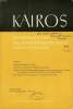 KAIROS, NEUE FOLGE, XXVII. JAHRGANG 1985, HEFT 1-2, ZEITSCHRIFT FUR RELIGIONSWISSENSCHAFT UND THEOLOGIE. COLLECTIF