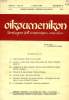 OIKOUMENIKON, ANNO IV, VOL. III, QUAD. 76, LUGLIO 1964, RASSEGNA SULL'ECUMENISMO CATTOLICO. COLLECTIF