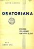 ORATORIANA, N° 21, JAN. 1936, ETUDES, SOUVENIRS, INFORMATIONS. COLLECTIF