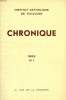 CHRONIQUE, N° 1, 1952. COLLECTIF