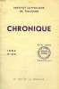 CHRONIQUE, N° 2-3, 1952. COLLECTIF