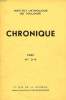 CHRONIQUE, N° 3-4, 1961. COLLECTIF