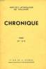 CHRONIQUE, N° 3-4, 1961. COLLECTIF