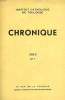 CHRONIQUE, N° 1, 1963. COLLECTIF