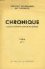 CHRONIQUE, N° 1, 1964. COLLECTIF