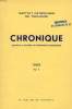 CHRONIQUE, N° 1, 1969. COLLECTIF