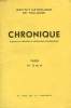 CHRONIQUE, N° 3-4, 1969. COLLECTIF
