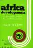 AFRICA DEVELOPMENT, VOL. II, N° 1, FEV. 1977, IDEOLOGIE ET DEVELOPPEMENT EN AFRIQUE. COLLECTIF