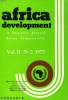 AFRICA DEVELOPMENT, VOL. II, N° 2, AVRIL-JUIN 1977, TECHNOLOGIE ET DEVELOPPEMENT EN AFRIQUE. COLLECTIF