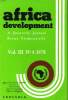 AFRICA DEVELOPMENT, VOL. III, N° 4, OCT.-DEC. 1978. COLLECTIF