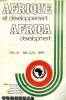 AFRIQUE ET DEVELOPPEMENT, AFRICA DEVELOPMENT, VOL. IV, N° 2-3, AVRIL-SEPT. 1979. COLLECTIF