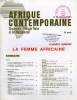 AFRIQUE CONTEMPORAINE, N° 78, MARS-AVRIL 1975, DOCUMENTS D'AFRIQUE NOIRE ET DE MADAGASCAR, N° SPECIAL, LA FEMME AFRICAINE. COLLECTIF