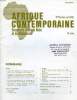 AFRIQUE CONTEMPORAINE, N° 114, MARS-AVRIL 1981, DOCUMENTS D'AFRIQUE NOIRE ET DE MADAGASCAR. COLLECTIF