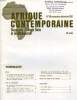 AFRIQUE CONTEMPORAINE, N° 118, NOV.-DEC. 1981, DOCUMENTS D'AFRIQUE NOIRE ET DE MADAGASCAR. COLLECTIF