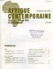 AFRIQUE CONTEMPORAINE, N° 119, JAN.-FEV. 1982, DOCUMENTS D'AFRIQUE NOIRE ET DE MADAGASCAR. COLLECTIF
