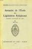 ANNUAIRE DE L'ECOLE DES LEGISLATIONS RELIGIEUSES (INSTITUT CATHOLIQUE DE PARIS), III, 1952-1953. COLLECTIF