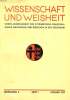 WISSENSCHAFT UND WEISHEIT, JAHRGANG 4, HEFT 1, JAN. 1937, VIERTELJAHRESSCHRIFT FUR SYSTEMATISCHE FRANZISKANISCHE PHILOSOPHIE UND THEOLOGIE IN DER ...