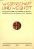 WISSENSCHAFT UND WEISHEIT, JAHRGANG 6, HEFT 2, APRIL 1939, VIERTELJAHRESSCHRIFT FUR SYSTEMATISCHE FRANZISKANISCHE PHILOSOPHIE UND THEOLOGIE IN DER ...