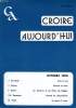 CROIRE AUJOURD'HUI, OCT. 1980. COLLECTIF