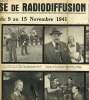 FEDERATION FRANCAISE DE RADIODIFFUSION, PROGRAMMES DE LA SEMAINE DU 9 AU 15 NOV. 1941. COLLECTIF