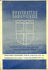 UNIVERSITAS SARAVIENSIS, UNIVERSIT&Auml;T DES SAARLANDES / UNIVERSITE DE LA SARRE, VORLESUNGS-VERZEICHNIS / PROGRAMME DES COURS: WINTER SEMESTER 1951-1952. ...